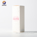 Caja de cartón blanca floral grabada en relieve